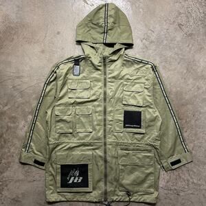 Vintage 1990s Johnny Blaze Anorak Trench Coat Full Zip Jacket Mens 2XL